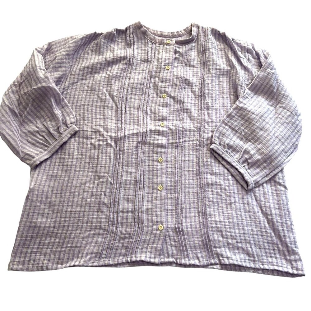 JoSephine Button Front Shirt in Purple